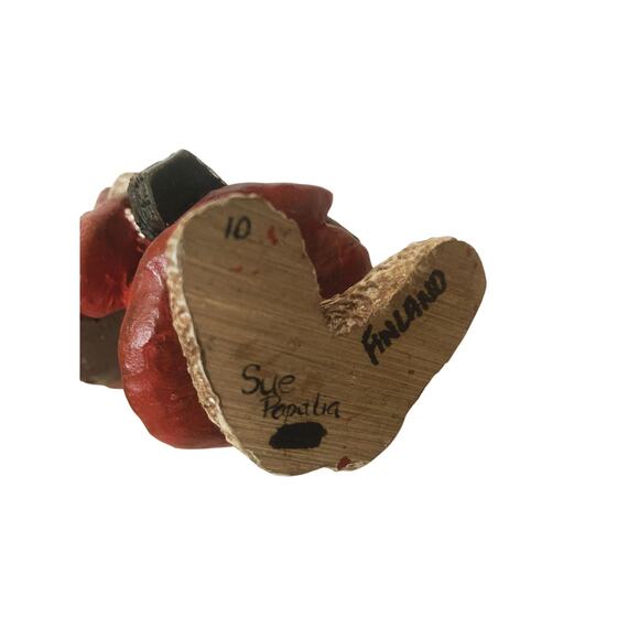 Vintage Santa With Skis Lantern and Moose Antler Backpack 8" High Christmas - Picture 4 of 8